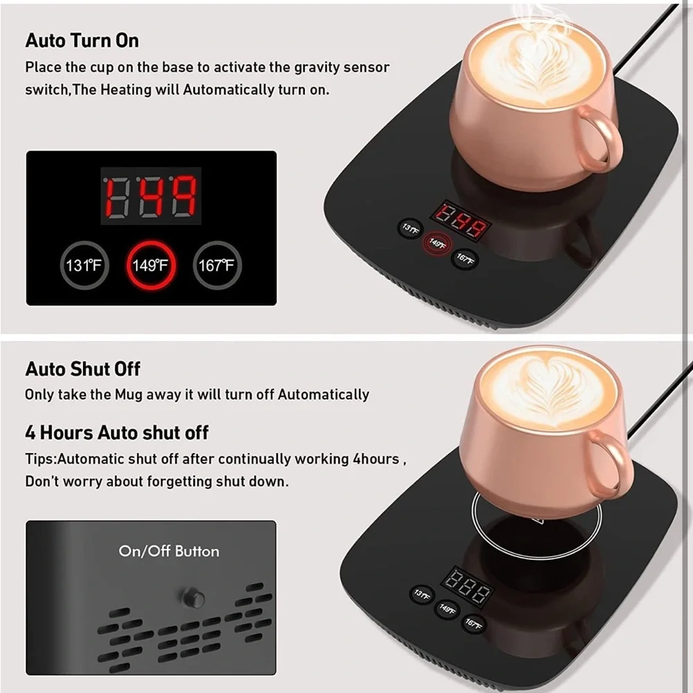 Coffee Mug Warmer for Desk with Heating Function 25Watt Electric Beverage Warmer